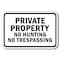 Signmission 18 in Height, 0.12 in Width, Aluminum, A-1218 No Hunting - NoTrespas, A-1218 No Hunting - NoTrespas A-1218 No Hunting - NoTrespas - alternate 1